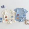 Conjunto de Zoológico para Niños Verano Nuevo Moda para Niños y Niñas Camiseta Estampada Bebé Dibujos Animados Shorts Conjunto Delgado de Dos Piezas