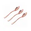 Juego de Tenedor y Cuchara de Plástico Desechable, 24 Piezas, Tenedor y Cuchara Dorados Electroplateados, Tenedor y Cuchara de Postre Estilo Occidental, Tenedor y Cuchara Pequeños para Fiesta