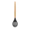 Venta al por mayor transfronteriza utensilios de cocina de silicona cocina antiadherente espátula de silicona mango de madera utensilios de cocina de silicona traje de 12 piezas