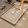 Alfombrilla absorbente de baño de lujo, sencilla y ligera, antideslizante, resistente a la suciedad y al barro, de secado rápido