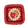 Cojín de algodón de felpa con encaje bronceador de invierno, cojín de algodón cálido y grueso para silla, cojín para taburete, cojín para silla de comedor, fabricantes al por mayor