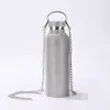 Taza térmica de acero inoxidable 304, gran capacidad, taza de agua de moda con adornos de diamante, taza de agua portátil a la moda, botella de boca media con diamantes al por mayor