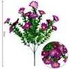 Flores Artificiais Transfronteiriças, Plantas Aquáticas Plásticas com Múltiplas Cabeças, Margaridas Pequenas, Decoração de Floreira Externa, Flores Artificiais para Paisagismo, Crisântemos Selvagens Artificiais
