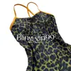 [Estampado de Leopardo de Selva] Atractivo Traje de Baño Enterizo Adelgazante con Estampado de Leopardo para Mujer, Coreano de Carreras, Secado Rápido, Traje de Baño Enterizo, Natación