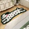 Alfombra de Perro Larga de Alienígena Cachemira Sintética Felpudo Resistente a Manchas Decoración del Hogar Sala de Estar Alfombrilla para Piso de Sofá Alfombra de Mesita de Noche de Dormitorio