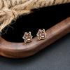 Aretes Personalizados para Hombre, Lujo Ligero, Alta Gama, Aretes Elegantes para Mujer, Aretes de Moda Nicho, Joyería Versátil Irregular al por Mayor