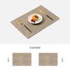 Fábrica Direct Supply Cloth Pattern Leather Placemat Home Hotel Western Placemat Tapete de mesa quadrado de dupla face Tapete impermeável à prova de óleo Tapete de isolamento térmico