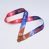Venta al por mayor de fábrica Cinta de Medalla de Poliéster con Logo Impreso por Ambos Lados Cuerda para Colgar con Transferencia de Calor Tarjeta Escolar Insignia de Trabajo Cinta para Permiso de Trabajo