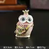Nueva caja decorativa de esmalte japonés y coreano con forma de corona de búho y corazón, adorno creativo para decoración del hogar