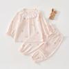 Ropa para Bebés y Niños Anyang Traje Dividido para Bebé Manga Larga Sin Huesos Ropa para Aire Acondicionado Pijamas Ajustados para Bebé Niña Estilo Verano Delgado