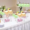 Número de artículo. 572, 3 piezas de soporte acrílico para exhibición de pasteles y pan, soporte de exhibición de plexiglás, soporte para postres