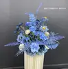 Arreglos Florales Artificiales Transfronterizos para Decoración de Bodas, Arreglos Florales para Pasarela de Bodas, Decoración de Banquetes, Filas Largas de Flores
