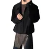 Jaqueta Americana Cleanfit Masculina Jaqueta Curta Desconstruída Masculina Outono e Inverno Silhueta Lapela do Ombro Direito