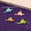 Aleación de Zinc Pintura Mini Modelo de Dinosaurio Artificial Colgante Cadena para Teléfono Móvil Llavero Accesorios de Joyería DIY Colgante