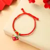 Pulseras de Hilo de Colores del Festival del Bote del Dragón, Bolsitas Bordadas, Tejido de Hilo de Colores DIY, Zongzi, Accesorios de Hojas Iridiscentes al por Mayor