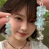 ¡Usa este par en verano! Pendientes de borlas Mambo de menta geniales ~ pendientes de borlas de flores de sensación fría fresca y pequeña