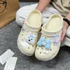 Fofo Desenho Animado Tecido Amarrado Pelúcia Cachorro Tamancos Acessórios DIY Flor de Sapato Nova Moda Fivelas de Sapato para Tamancos
