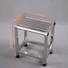 202A Taburete de acero inoxidable resistente y engrosado, disponible grabado láser, adecuado para uso en empresas, fábricas y talleres. (TYmy)
