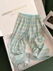 Pantalones de pijama a rayas con cordón estilo coreano para mujer, verano, elástico, cintura alta, holgados, suaves, transpirables, adecuados para caminar y se pueden usar afuera como pantalones de casa.