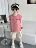 Top Colete de Verão para Bebê Menino Estilo Coreano Verão Algodão Puro Colete Fino Colete Sem Mangas de Verão para Menino