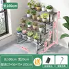 Suporte de Flores para Varanda em Aço Inoxidável, Suporte de Plantas Suculentas de Múltiplos Andares de Chão, Suporte Decorativo de Vasos de Flores em Camadas para Exterior