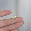 Pendientes de plata 925 para estudiantes femeninas, diseño simple y moderno, estilo ins, 2023