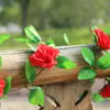 Vinha de Rosas Artificiais Decoração de Casamento Teto Parede Pendurado Decoração de Tubo de Ar Condicionado Flores Flores Artificiais Flores de Seda Atacado em Estoque