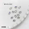 Joias para Unhas Artísticas de Açúcar Rochoso Diamantado Retangular Ângulo Reto Fundo Pontiagudo Diamante Quadrado Cubo de Gelo de Açúcar Pedras Strass para Unhas de Vidro Atacado Strass de Cristal
