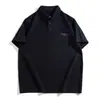 Camisa Polo de Manga Curta para Homens, Marca Americana Tendência Camiseta com Gola, Verão Tamanho Plus Size Solta Casual Meia-Manga