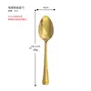 Colher de Sobremesa de Aço Inoxidável Colher concha Dourada Colher Banhada a Ouro Colher para Comer de Casa Restaurante Colher de Sopa Louça Doméstica