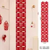 Adesivos longos "felicidade dupla" específicos para casamento, conjunto de decoração para quarto de casamento, decoração de casamento, ornamento pendurado de seis caracteres "felicidade dupla" para porta de quarto