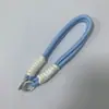Cordón de pulsera corto para teléfono móvil, personalizado, portátil, con diseño de arcoíris, para hombre y mujer, llavero antipérdida, cadena colgante para teléfono móvil.