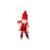 Adornos Decorativos Navideños Figuras de Muñecos de Madera con Esquís Decoraciones Navideñas Colgantes de Muñecos Creativos Lindos