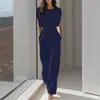 Comercio Exterior Transfronterizo Moda Femenina Nueva Elegante Europea y Americana Mono de Verano de Color Sólido Adelgazante