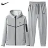 Ropa para Hombre Transfronteriza Otoño 2025 Traje Deportivo Casual para Exteriores Sudadera con Capucha para Correr Cardigan Pantalones de Manga Larga Conjunto de Dos Piezas