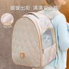 Otoño e Invierno Parche de Oso Acolchado de Algodón Bolsa de Gato Mochila Cálida para Exteriores Portátil de Gran Capacidad Mochila de Viaje para Perro Mascota