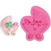 Molde de Silicone Laço Carrinho de Bebê Fondant Chocolate Decoração de Bolo Molde DIY Forma de Assar