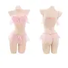 Lencería Sexy Cuidadosamente Seleccionada Uniforme de Maid Transparente Sedoso Encaje Seductor Estilo de Tres Puntos Lindo Abertura en la Entrepierna No Necesita Quitarse para Provocar