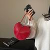 Bolso bandolera de alta gama versátil de invierno para mujer, nuevo bolso de corazón rojo de moda 2024, bolso de hombro para teléfono móvil