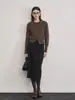 Kefan STUDIO Cárdigan de Lana de Gama Alta Prendas de Abrigo Tejidos para Mujer Diseño de Moda Versátil Chic Top