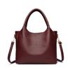 Bolsa Feminina de Couro com Padrão de Vaca Mais Vendida no Comércio Exterior 2026 Nova Moda Bolsa Plissada Simples Bolsa Tote de Couro Genuíno para o Dia a Dia Canguru
