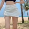 Design Irregular Calças Jeans de Perna Larga Calças Femininas Personalizadas Cintura Alta Calças Quentes Europeias e Americanas Verão Shorts Rosa Saia