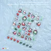 Pegatinas de Arte de Uñas con Relieve Navideño al por Mayor Dibujos Animados Lindo Papá Noel Muñeco de Nieve Copo de Nieve Decoraciones de Pegatinas de Uñas Tridimensionales