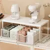 Estante de almacenamiento de escritorio con cajones, estante de almacenamiento multicapa para bolsitas de té, tazas de agua, cafetera y bocadillos