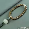 Pulsera de Sandalo Verde Argentino de 8mm con Doble Bucle para Hombres y Mujeres, Cuentas Budistas de Sandalo, Cuentas de Oración, Artículo Cultural, Regalo al por Mayor