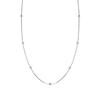 XL394 Collar de Cadena de Clavícula de Bolita Redonda de Hueso de Serpiente Cadena Corta Joker Acero Titanio Chapado en Oro Color Plata