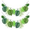 Bandeira de Folhas de Feltro Não Tecido Estilo Coreano Decoração de Festa de Aniversário Sala Decoração de Suspensão Bandeira de Flores e Folhas Atacado