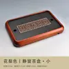 Bandeja de té de melamina imitación piedra negro oro al por mayor, Mesa de té color palo de rosa, Bandeja simple estilo chino para uso doméstico, Bandeja de té seca con almacenamiento de agua y drenaje