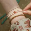 Pulsera emocionalmente estable, pulsera de perlas Shijia para mujer, nuevo estilo de moda 2025, pulsera apilable de lujo accesible de estilo nacional