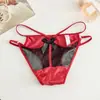 Diseño de tira fina~Bragas de encaje de verano, bragas de triángulo transparentes de malla sin costuras, sin costuras y transpirables, estilo americano